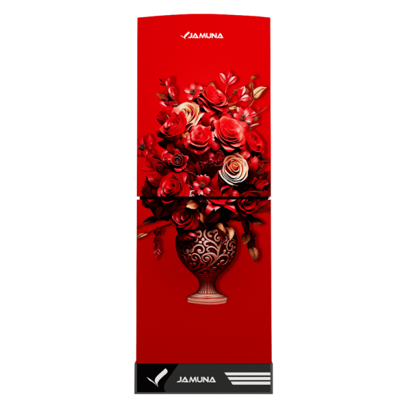 Jamuna 242L Refrigerator JE5-TM2D2QD Red Flower